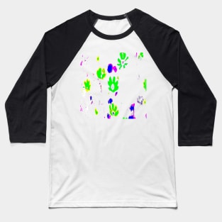 Green flowes pattern Baseball T-Shirt